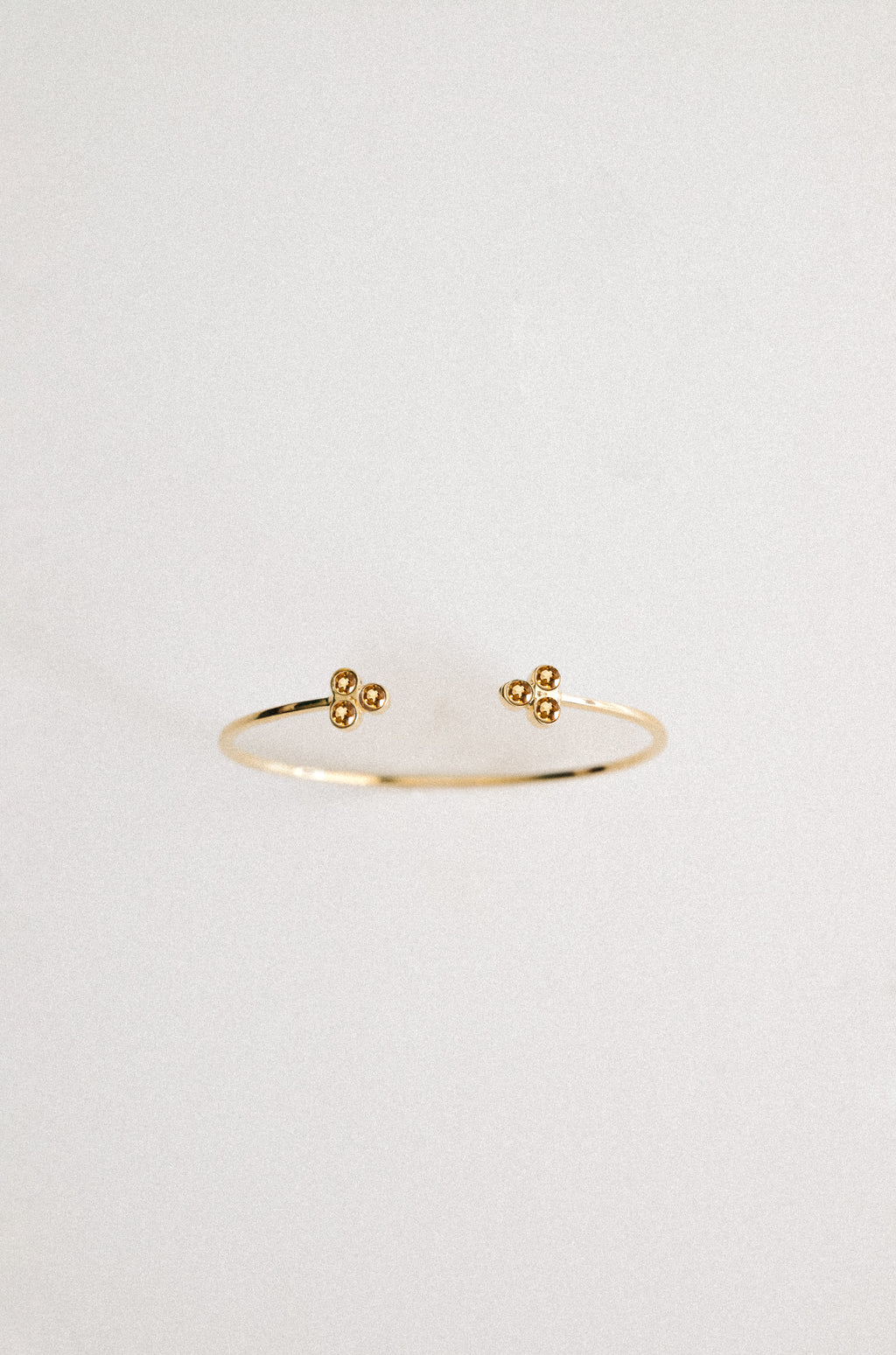 Trebol Cuff Bracelet, Citrine
