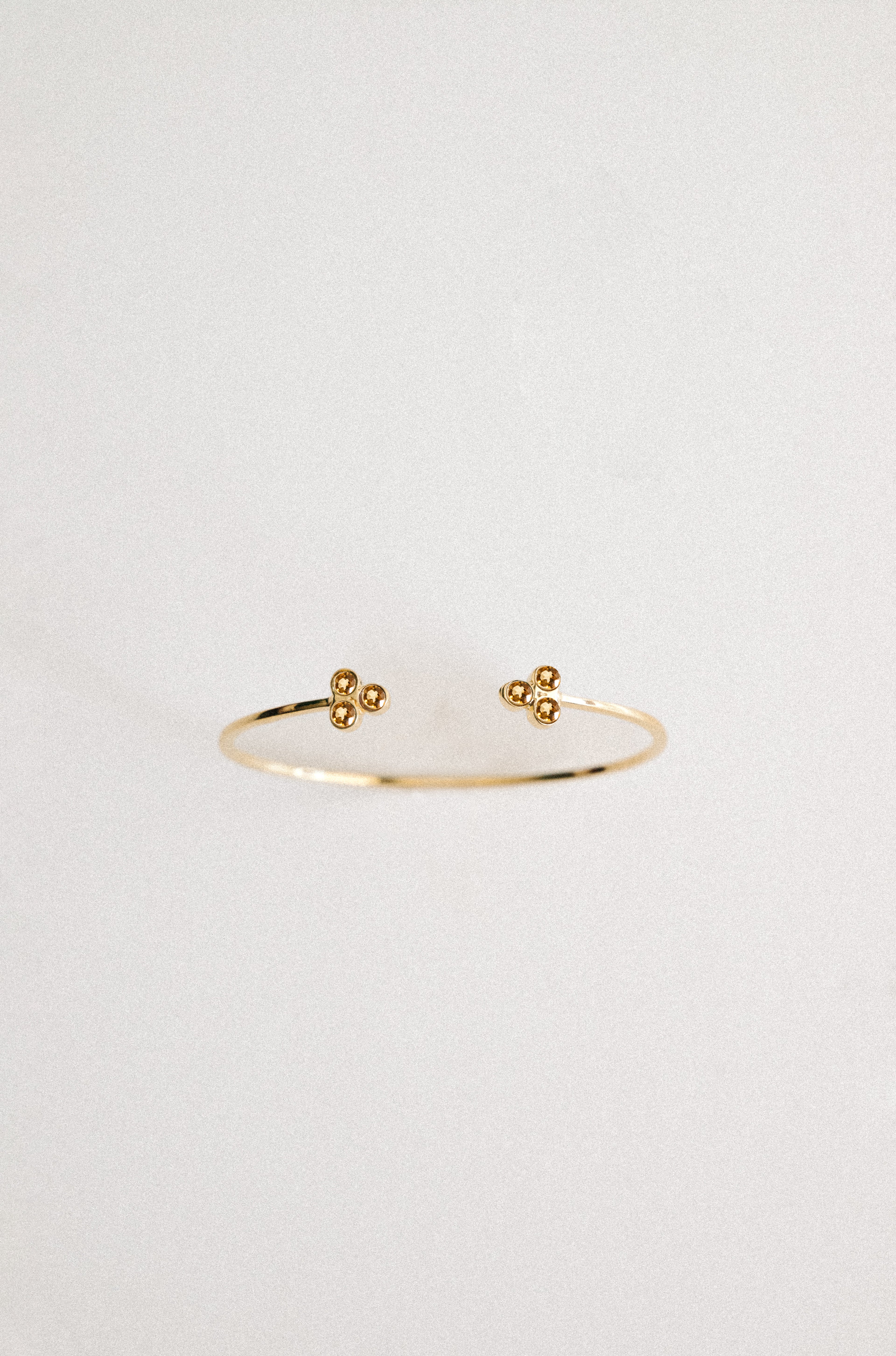Trebol Cuff Bracelet, Citrine