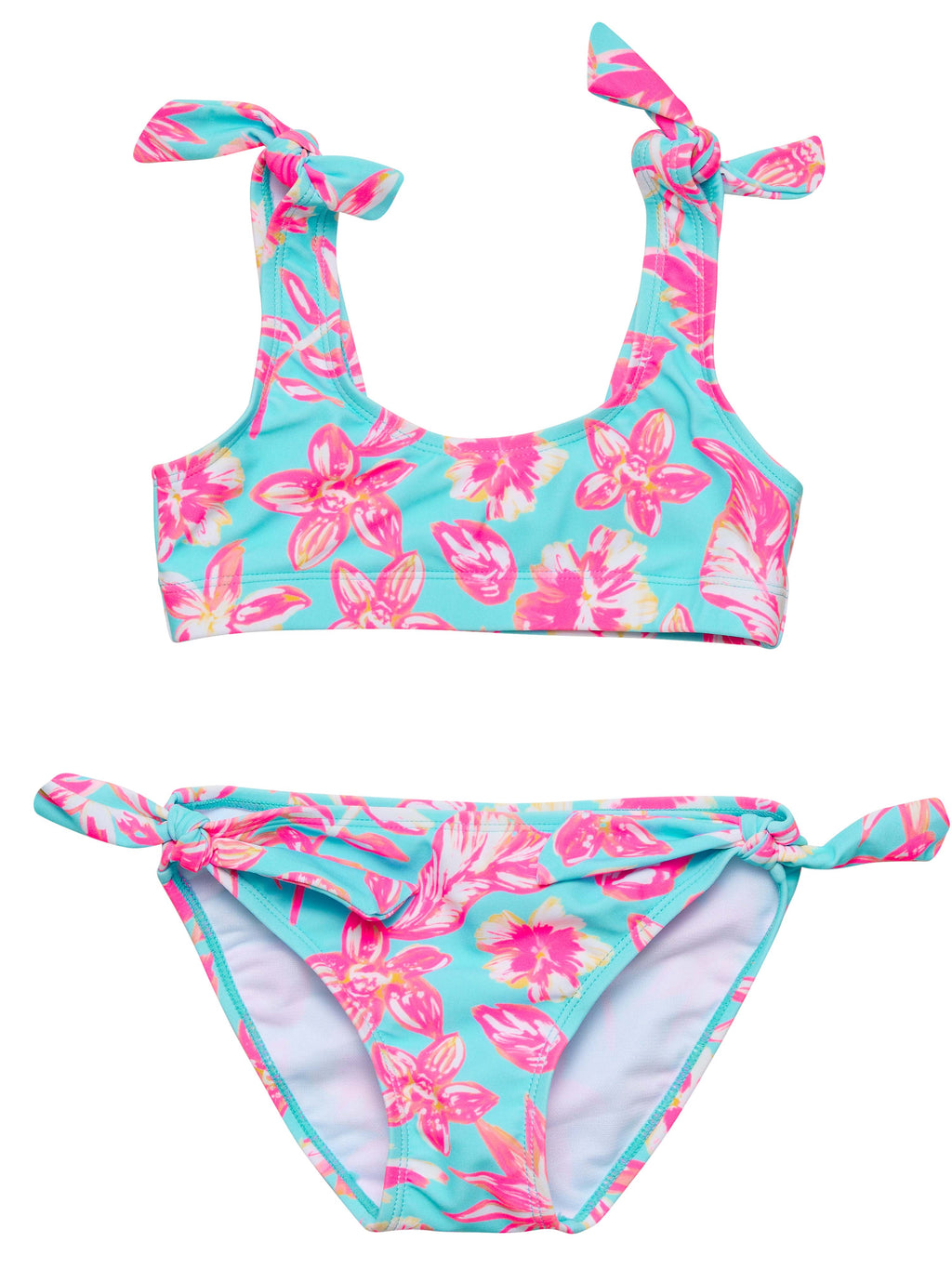 Tropical Glow Recycled Crop Bikini