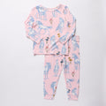 Kids Bamboo PJ Set Pink Unicorn Fields