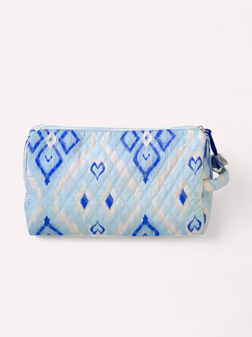 Wash Bag, Ikat Blue