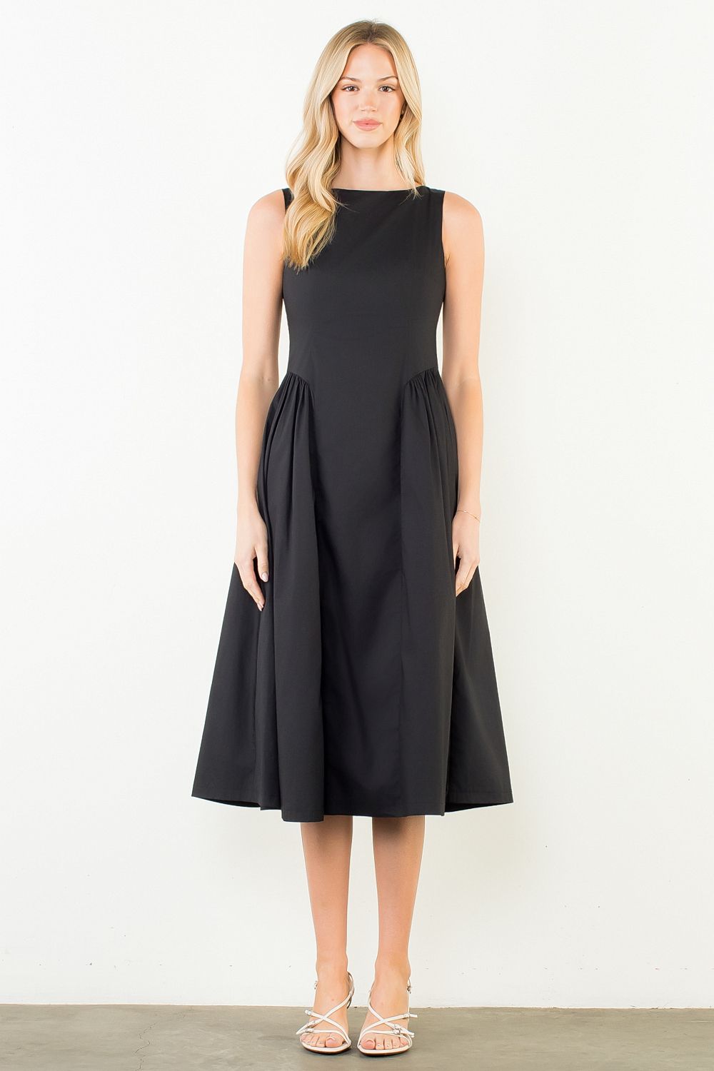 Sleeveless Midi Dress Black