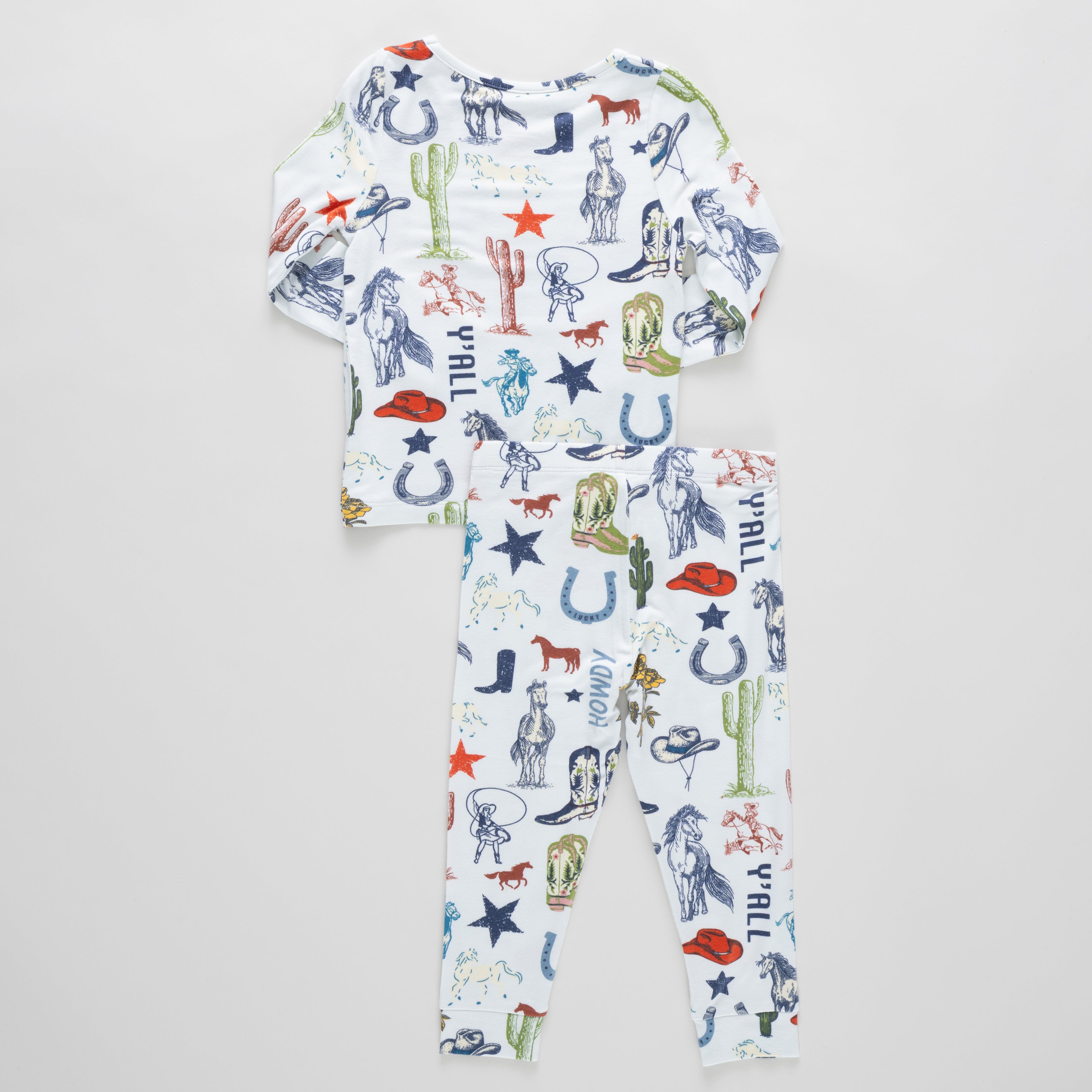 Kids Bamboo PJ Set Western Dreams
