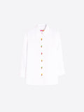 White Shirt with Embroidered Ice Cream Cones
