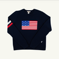 Cissy Sweater, Nantucket Navy with American Flag