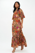 Flirty Mock Neck Maxi Woodland