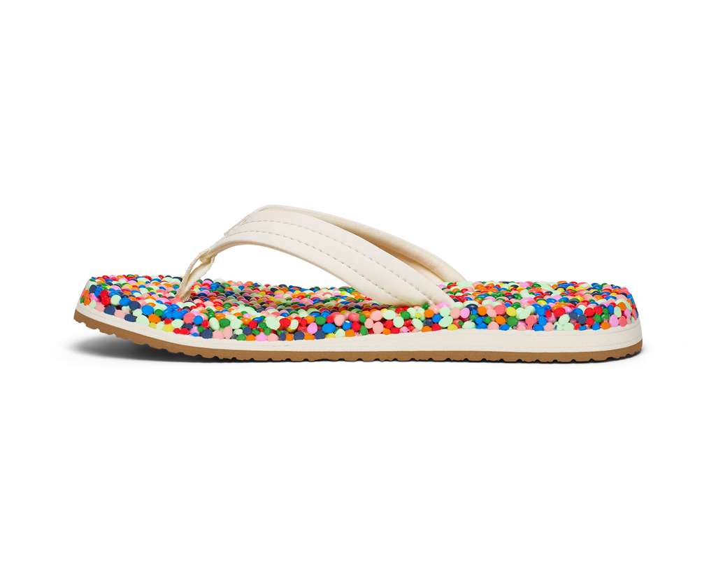 Youth Bubblecush Flip Flops, Rainbow Multi