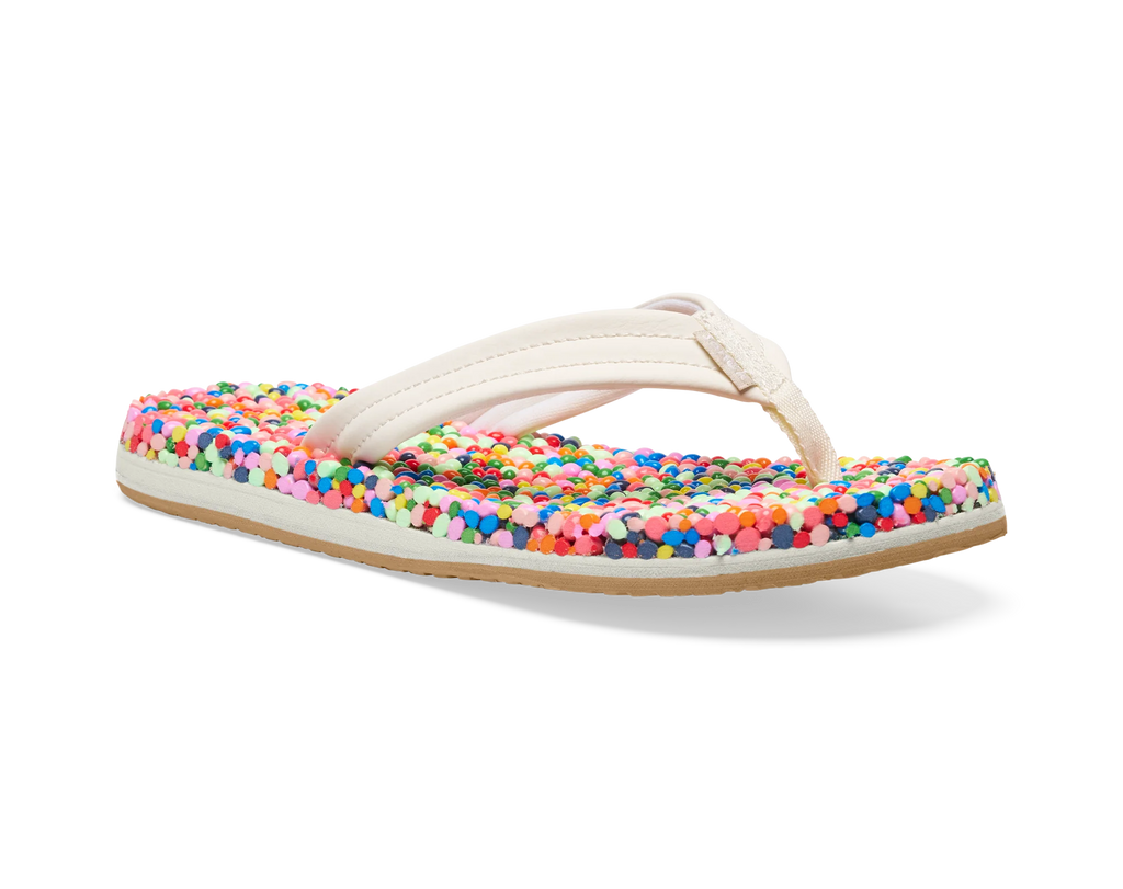 Youth Bubblecush Flip Flops, Rainbow Multi