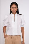 Zinny Blouse, Bright White